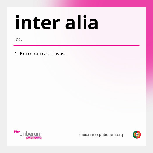Significado de inter alia